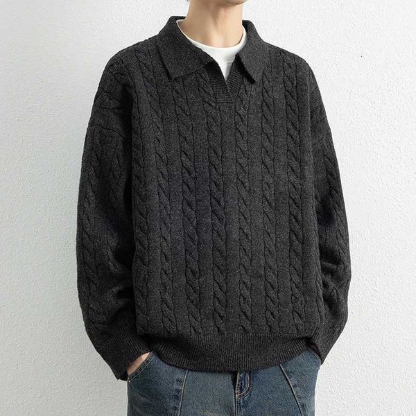 High Quality Simple Pullover Sweaters Men's and Women's Solid Colour Casual Sweaters Men Knitted Warm and Thick Sweater Clothes