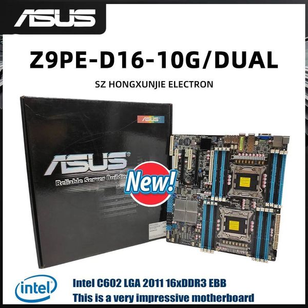 ASUS Z9PED1610GDUAL Dual Socket LGA2011 Motherboard for Intel Xeon E52600 V1V2 DDR3 ECC 10G Dual LAN 7x PCIE SATA3