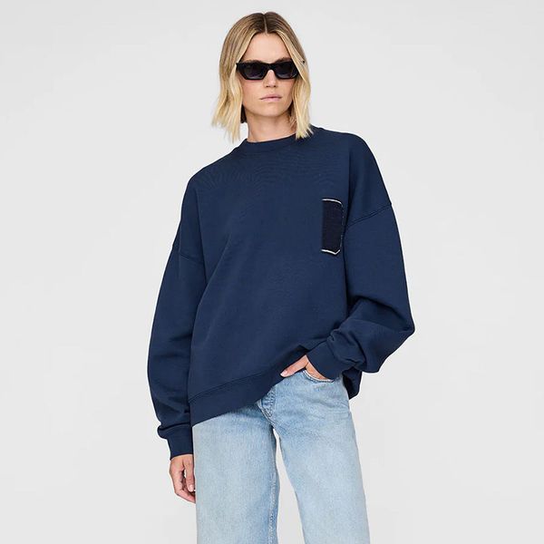 25aw new MILES navy sweatshirt embroideried letters pullover jumpers parke women designers round neck sweaters fashion hoodie, Ivory
25aw new MILES navy sweatshirt embroideried letters pullover jumpers parke women designers round neck sweaters fashion hoodie, Ivory
