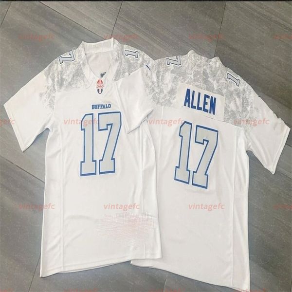 Custom Josh 17 Allen 2025 Rivalries Football Jersey Joey Bosa Gabriel Davis Miller James Terrel Bernard Rasul Douglas Dawkins Cook III Competitive version