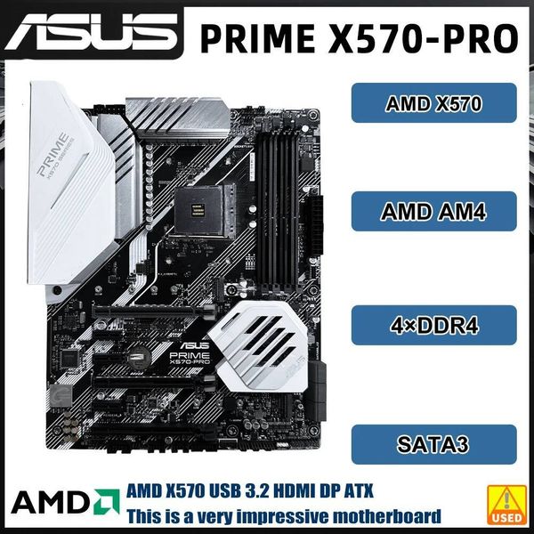 ASUS PRIME X570PRO AMD X570 AM4 ATX Motherboard DDR4 PCIe 40 Dual M2 NVMe Ryzen 50003000G5000G Compatible 84pin Power