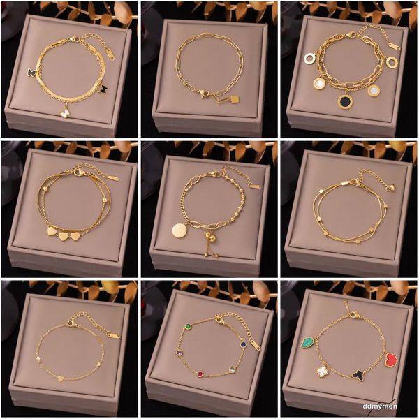 Couple Fashion Versatile Steel Bracelet For Women Light Y Jewelry Korean Nonfading Wristband Summer Womens Style 250728 dmyMon