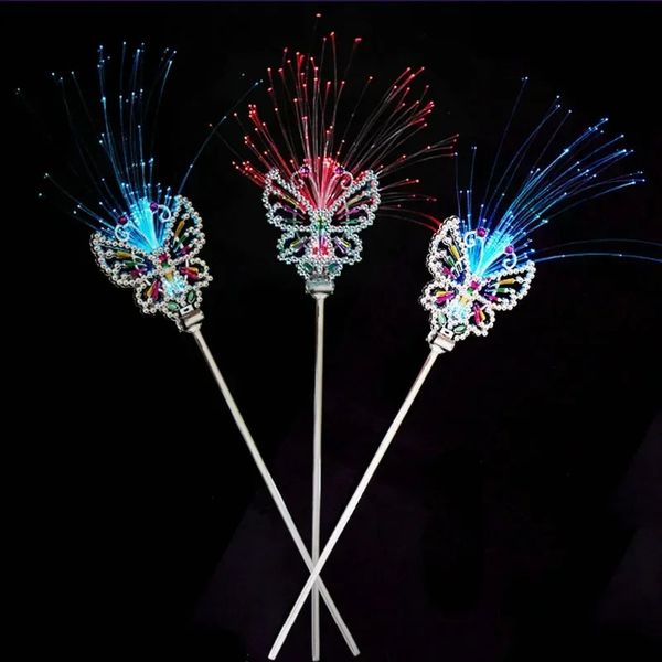 20pcs Girls LED Luminous Flashing Fairy Princess Magic Sticks Gift Glow Wand Party Birthday Easter Halloween 250917BJ