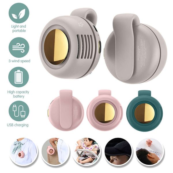 Small Whirlwind USB Mini Collar Hanging Waist Portable Clip Fan MF019