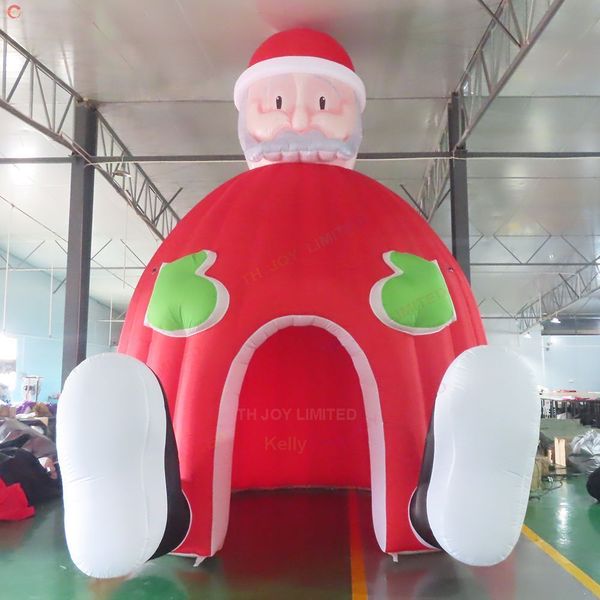 wholesale Outdoor activities Giant Inflatable Santa Claus Dome Tent Tunnel Tents for Christmas
