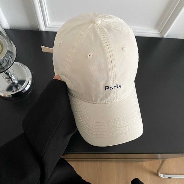 Simple Style Letter-Shaped Blue Baseball Cap For Women. Spring/Summer 2025 New …