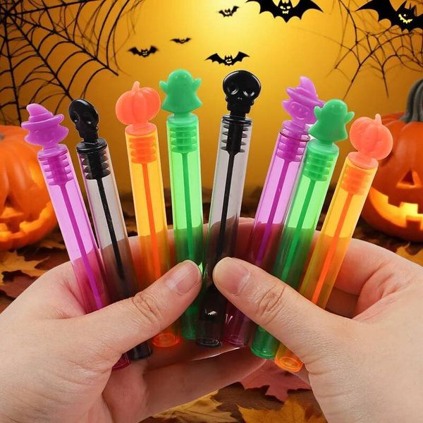 12-36Pcs Halloween Soap Bottles Kids Trick or Treat Gift Toys Party Favors Pumpkin Ghost Design Empty Tube Wand No Bubble ddmythur