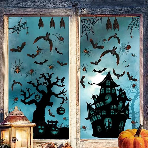 Halloween Creative Wall Scary Home Window Refrigerator Door Stickers Holiday Party Decoration Sticker ddmythur