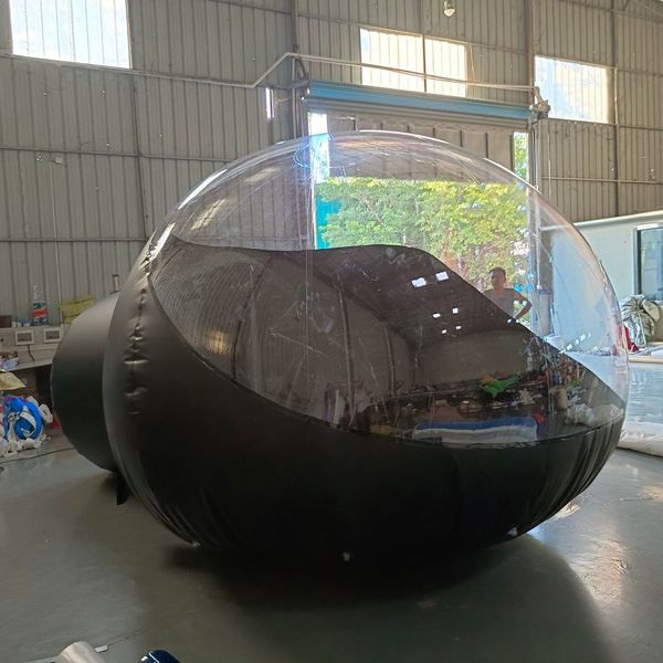 Clear Resort Black Inflatable Bubble Tent Transparent Dome Camping House Portable Hotel For Outdoor Observing The Stars