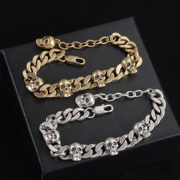 Designer Skull Bracelets in Gold and Silver Gothic Style Halloween Accessories Fashionable Subculture Bracelets Various Styles Vintage Jewelry Holiday Gifts
Designer Skull Bracelets in Gold and Silver Gothic Style Halloween Accessories Fashionable Subculture Bracelets Various Styles Vintage Jewelry Holiday Gifts