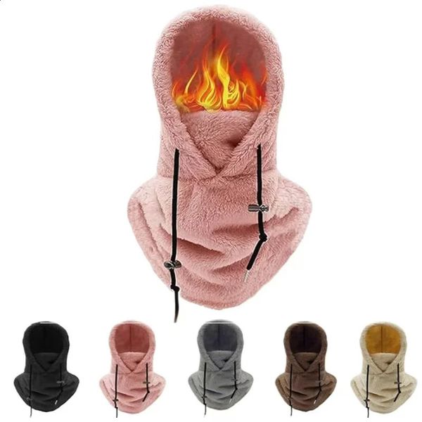 High Polar Fleece Balaclava Winter Ski Windproof Cap Outdoor Cycling Cap for Men Face Masks Hood Beanies Women Plush Warm Hat 250920BJ