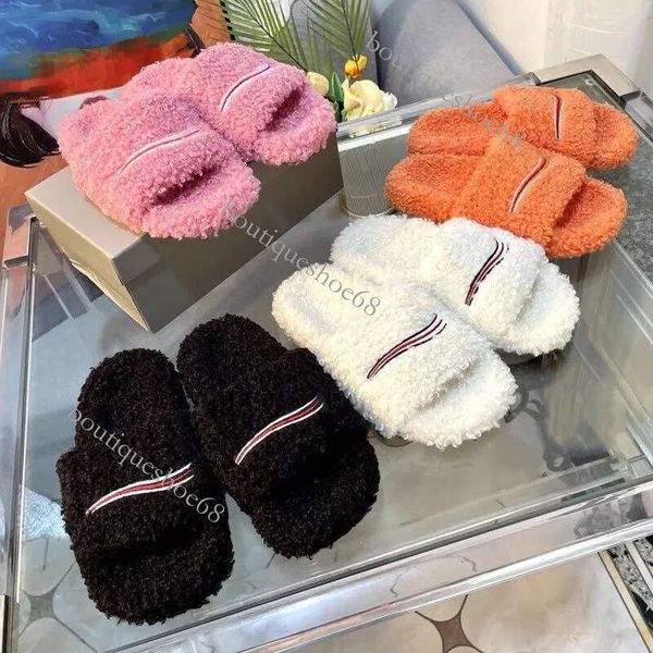 Women Fur Slides Fu…