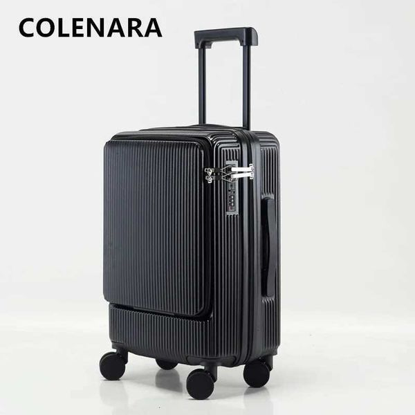 Colenara PC Luggage Travel Bag Front Opening Boarding Box Multifunctional Troll…