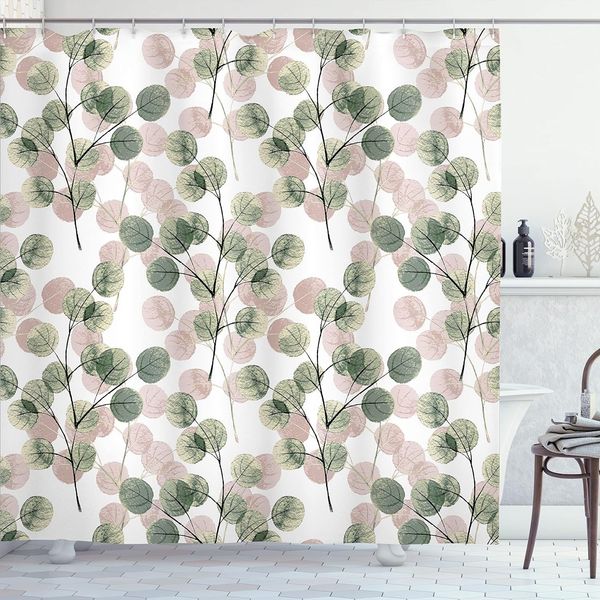 YL-37240 Waterproof Shower Curtain Hot Sale 3D Printed Tropical Jungle Plant Leaves and Flowers Season Polyester Shower Curtain with Hook