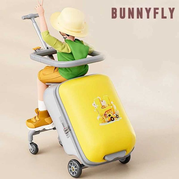 Kids Travel Trolley Suitcase Children Luggage Pulling Cart Travel Seat Carrier …