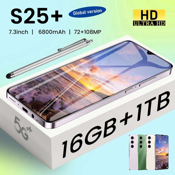 7.3-Inch 5G Smartphone: 16GB RAM + 1TB Storage, Dual SIM, Full HD Touch Screen, Face Recognition, Dual Cameras, Multi-Language Support