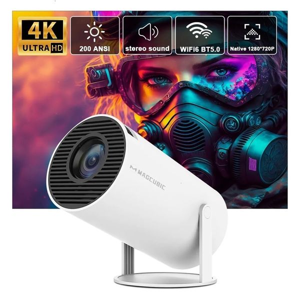Other Electronics Transpeed Projector 4K Android 11 Dual Wifi6 200 ANSI Allwinner H713 BT5 0 1080P 1280 720P Home Cinema Outdoor portable Projetor 231117bj