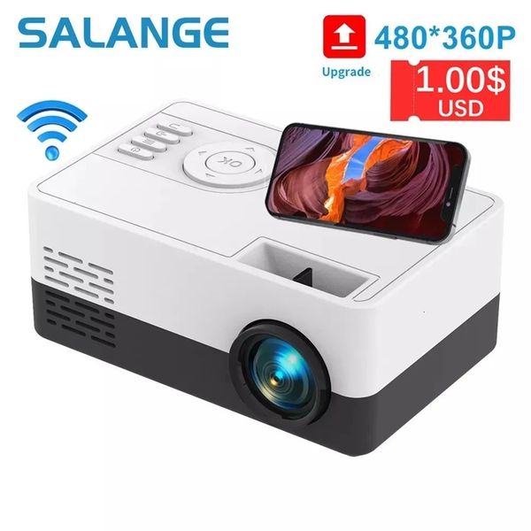 Other Electronics Salange Mini Projector J15 Pro 480 360 Support 1080P USB Beamer For Phone Smartphone Home Theater Kids Gift PK YG300 231117bj