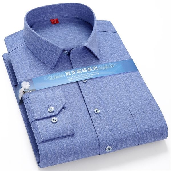 Men's Casual Shirts Bamboople Men's Long Sleeve Fashion Casual Soft Stripe Business Social Cheque Suitable for Easy Care 7XL 6XL 5XLAEchoice