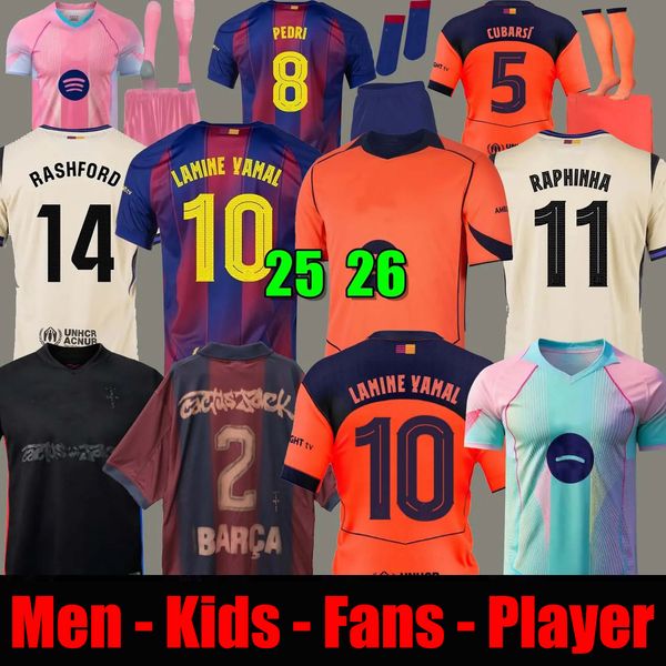 25 26 LAMINE YAMAL soccer jersey tracksuit LEWANDOWSKI FERRAN camiseta de futbol RAPHINHA PEDRI GAVI football shirt men kids jerseys CUBARSI KOUNDE Cactus Jack 2025, 25/26 home adult player
25 26 LAMINE YAMAL soccer jersey tracksuit LEWANDOWSKI FERRAN camiseta de futbol RAPHINHA PEDRI GAVI football shirt men kids jerseys CUBARSI KOUNDE Cactus Jack 2025, 25/26 home adult player
