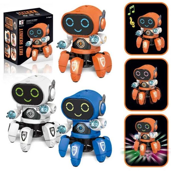 Dance Music Robots For Kids 6 Claws Octopus Spider Robot Birthday Gift Toys For Children Early Education Baby Toy Boys Girls X250925