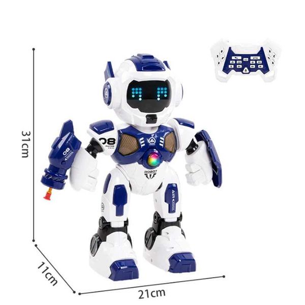 New RC Robot Electronic Control Robot Programmable Soft Bullet Launch Touch Dancing Gesture Sensing RecordingToys for Kids X250925