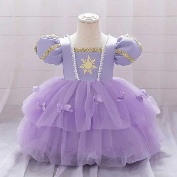 Rapunzel Sofia ce Cosplay Princess Dress Girls Floral Birthday Carnival Halloween Par Fancy Clothes Kids Costume Accessory W250925