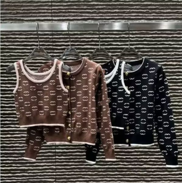 luxury sweaters women's long sleeve designer sweater knit vest women clothing for autumn