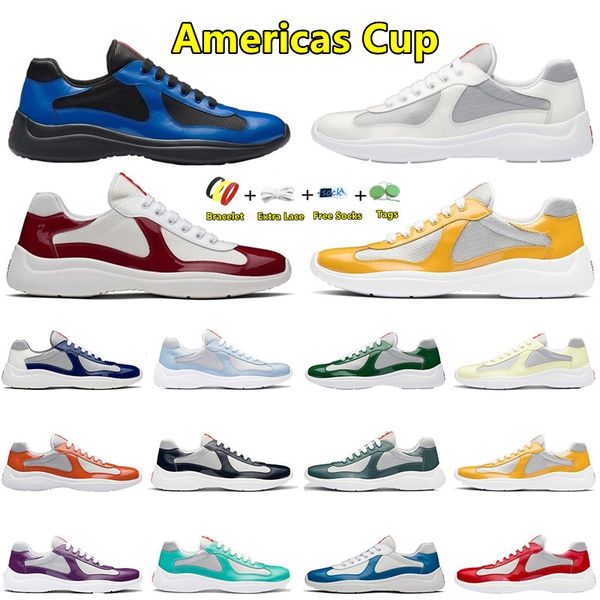 Men Americas Cup Leather Sneakers Patent Leather Women Flat Trainers Black Mesh Lace-up Casual Shoes Outdoor Runner Sport Shoes Size 36-48 Big Size, Red
Men Americas Cup Leather Sneakers Patent Leather Women Flat Trainers Black Mesh Lace-up Casual Shoes Outdoor Runner Sport Shoes Size 36-48 Big Size, Red