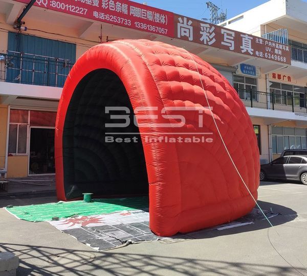 Customized color giant inflatable igloo dome tent with tunnel entrance playhouse factory