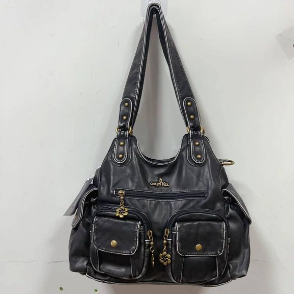 Women's Fashion Handbags Large PU Leather Bag Vintage Top-handle Handbag Female Satchel Shoulder Bags