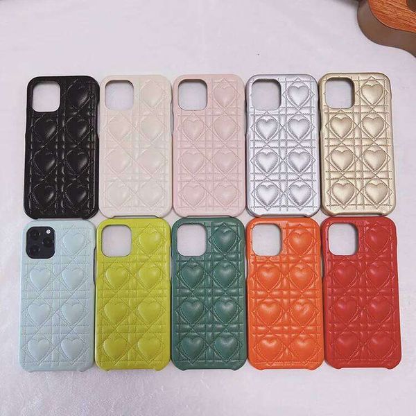 Sr-European and American Dia Leather Suitable for 16pro Max13/14 Anti Drop 15 Women's Car Line Phone Case