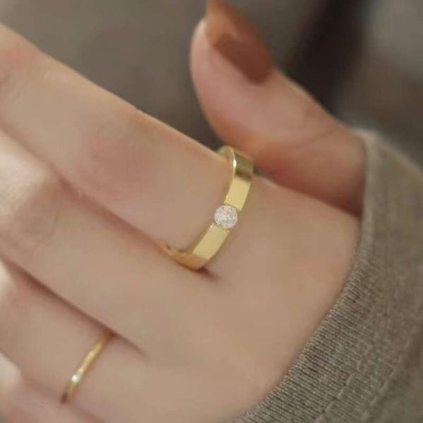 Rings Designer Luxury Ring jewellery for women Titanium Steel plated with 18K gold Single Zircon inlay Tail Index Finger Exquisite High-end Festival Holiday gifts