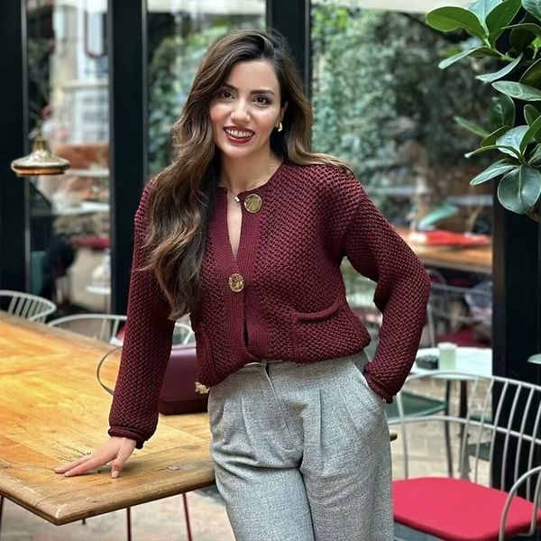 2025 Autumn Winter Knitted Cardigans For Women Casual Button Long Sleeve Female Sweater 2024 Fashion Loose Lady Cardigans Coat