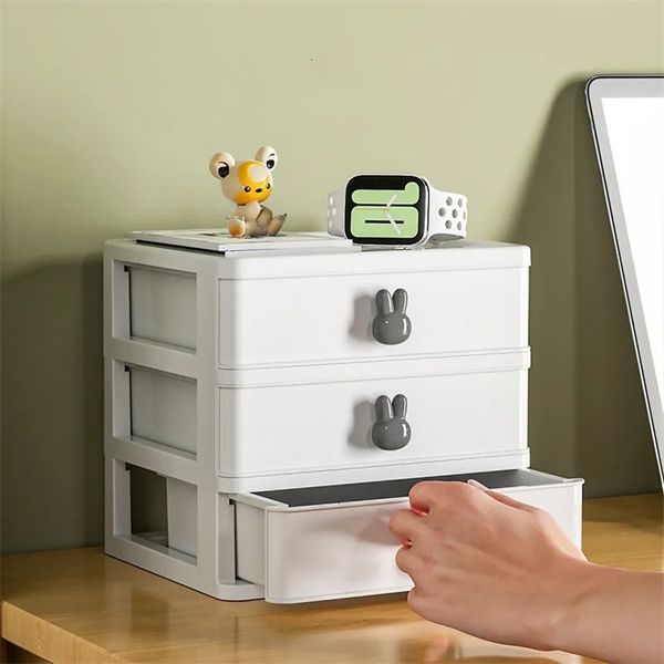 2026 Creative perfume cologne Desktop Stationery Box For Student Cartoon Desk Organizer Drawer Cosmetics Makeup Brush Storage Holder 240618Bj Free Shipping