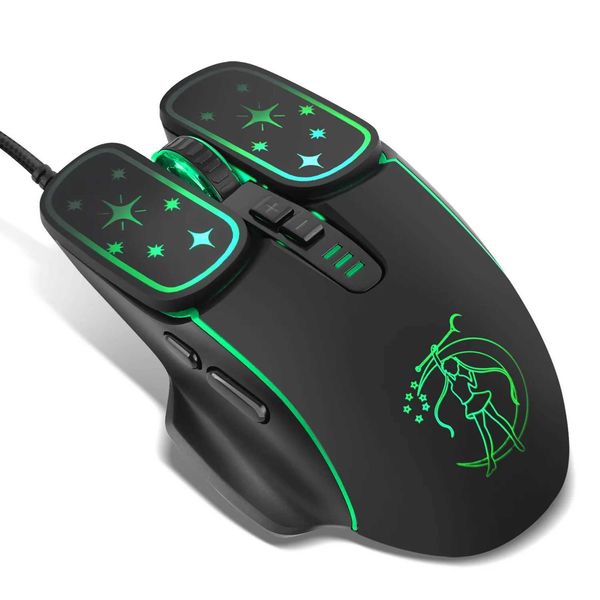 High Quality Gaming mouse with up to 7200dpi RGB backlight stylish and beautiful interior 4-level DPI wired beautiful girl mouse for Office gaming gifts Z250102
