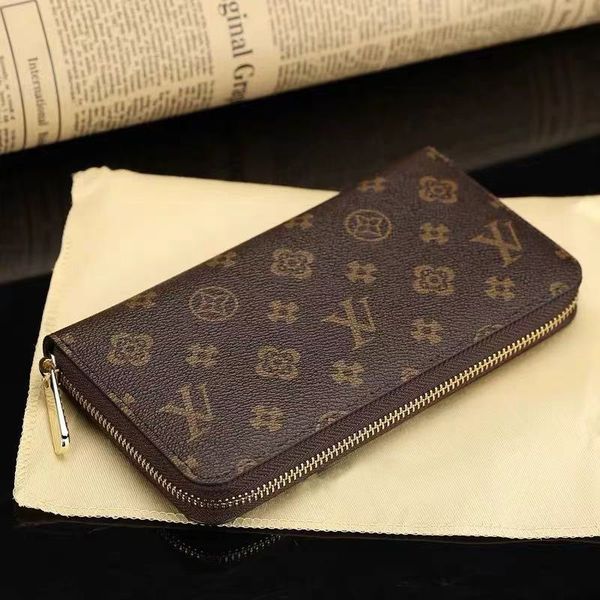 Fashion Women Clutch Wallet Leather Wallet Single Zipper Wallets Luxury Designe…