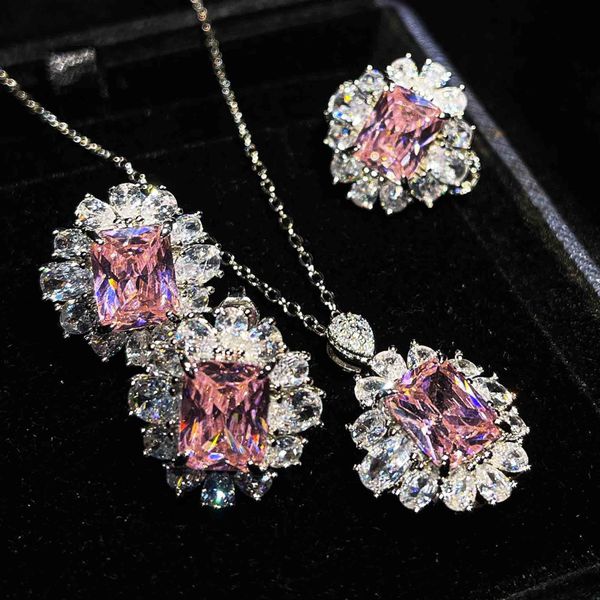 Internet Celebrity Live-streaming Colored Gemstone Set. Asscher Cut Yellow Diamond, Topaz Blue, Argyle Pink Square Diamond Ring, Earrings and Pendant Set for Women
Internet Celebrity Live-streaming Colored Gemstone Set. Asscher Cut Yellow Diamond, Topaz Blue, Argyle Pink Square Diamond Ring, Earrings and Pendant Set for Women