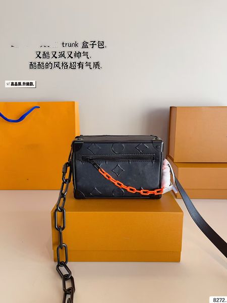 25SS Ladies Fashion Casual Designe SIDE TRUNK Handbag Tote chain Shoulder Crossbody Messenger Bag TOP Quality Clutch Bags Pouch Purse, Black
25SS Ladies Fashion Casual Designe SIDE TRUNK Handbag Tote chain Shoulder Crossbody Messenger Bag TOP Quality Clutch Bags Pouch Purse, Black