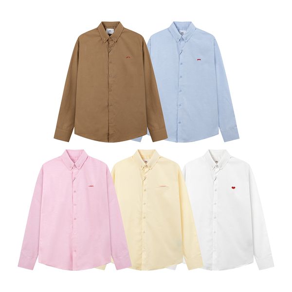 mens shirts polo shirt love embroidery striped casual Shirts fashion Solid color base long shirt, Brown-2203
mens shirts polo shirt love embroidery striped casual Shirts fashion Solid color base long shirt, Brown-2203