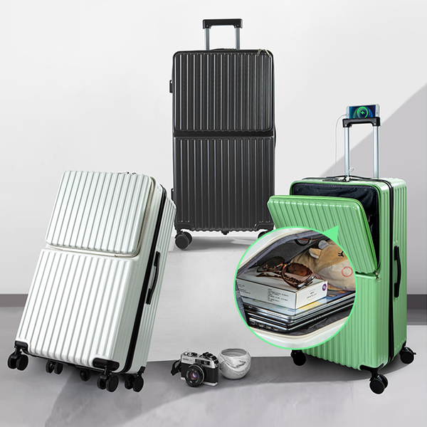 30 inch hard shell large capacity luggage, luggage compartment with spinner wheels, USB interface. Cup holder suitcase, 30%/70% split open suitcase, 22".24".28".30", Black
30 inch hard shell large capacity luggage, luggage compartment with spinner wheels, USB interface. Cup holder suitcase, 30%/70% split open suitcase, 22".24".28".30", Black