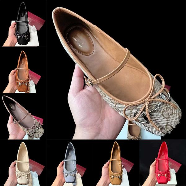 Sandals ballet flat designer shoe designer shoes Paris Brand designer Black Ballet Flats Shoes Women Spring Quilted Genuine Leather Slip on Ballerina Luxury Round T