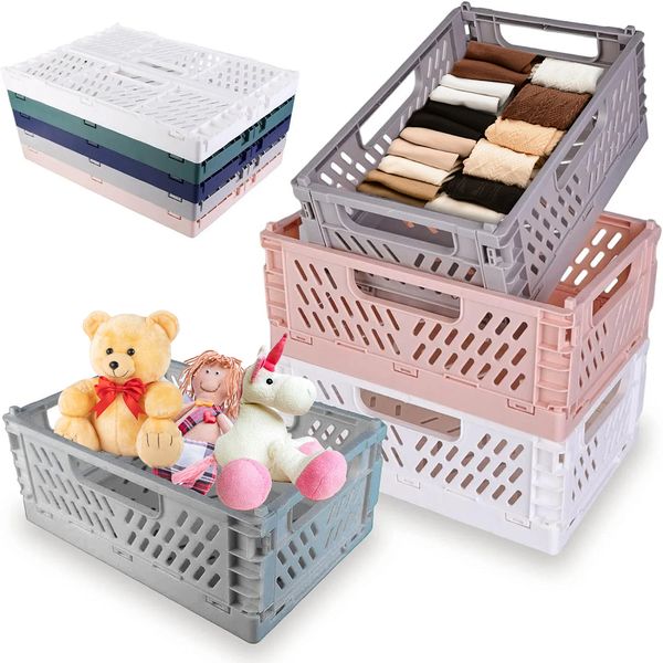 Foldable Storage Baskets Case Folding Storage Crate for — compare prices at CompareOffers