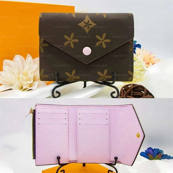 Designer Card Holders Women Mini Wallet Fashion Genuine Leather Luxury Soft Sheep Leather Coin Pocket Ladies Purse New Credit Cards Holder with box