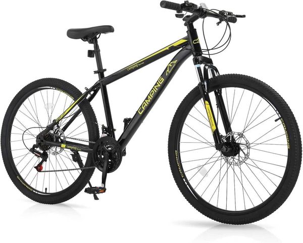 Mountain Bike 26/27.5 Inch Mountain Bike 21-Speed Adult Bikes Double Disc Brake Suspension se mtb Fork High Carbon Steel Frame Road Carbon