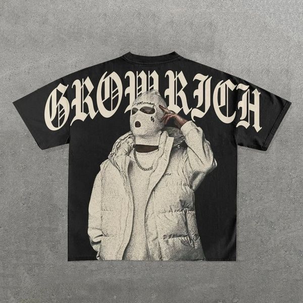 Y2K Spider Hoodie Men's Oversized Graphic Tee