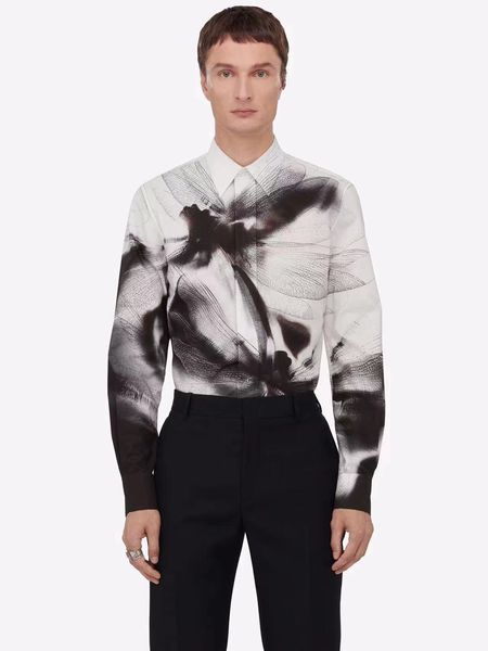 Men's Dress Shirt Slim Fit Flex Collar Stretch Pint Brand Clothing Women Long Sleeve Dress Shirts Hip Hop Style Quality Cotton Tops 1520