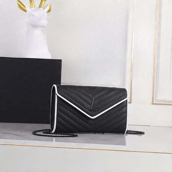 Crossbody black white with caviar and cowhide 5A women's flip small square bag, envelope bag simple style handbag chain clutch bags wallets
Crossbody black white with caviar and cowhide 5A women's flip small square bag, envelope bag simple style handbag chain clutch bags wallets