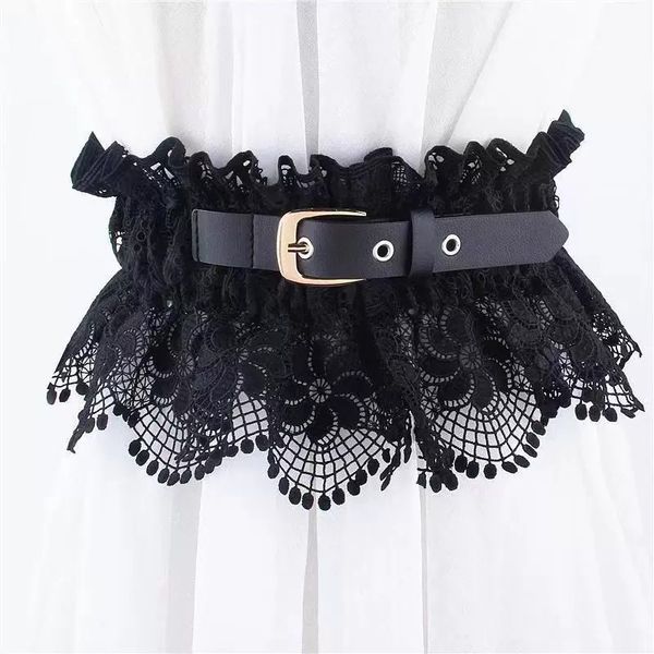 New fashion lace waistband elasticity outside wear wide waist outwear dress shirt net red with the gods, White
New fashion lace waistband elasticity outside wear wide waist outwear dress shirt net red with the gods, White