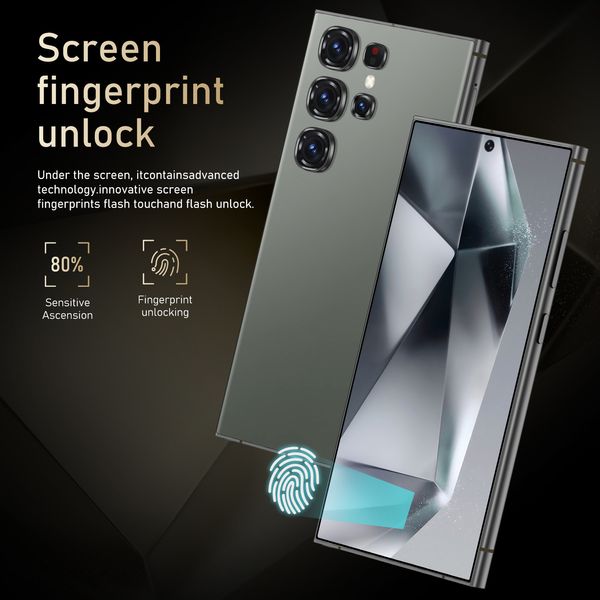 Hot New 7.3-inch 5G Ultra phone unlocked touch screen Smart 13 System S25 Android Smartphone camera Phone HD display face recognition 1TB